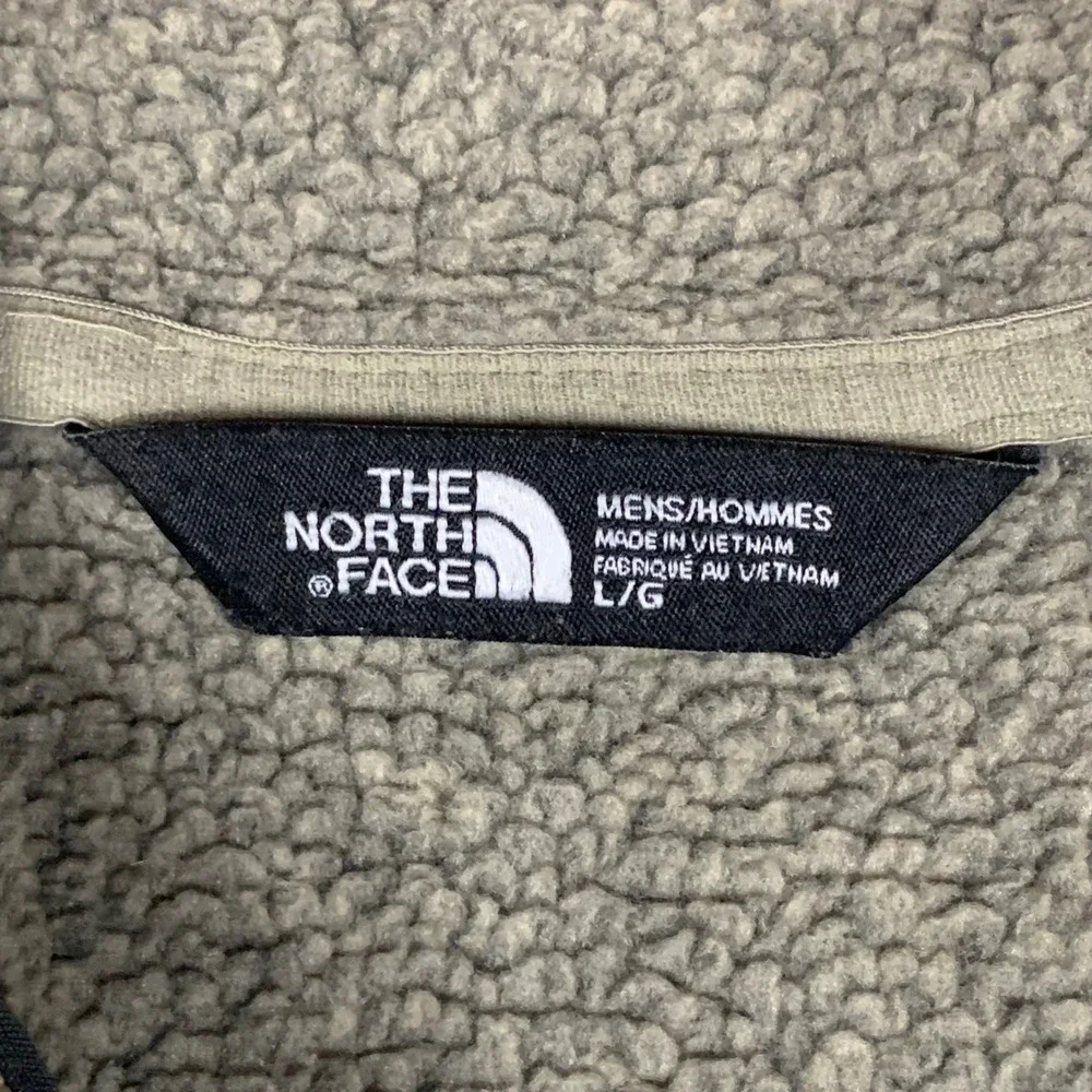 The North Face Gordon Lyons Full Zip Hoodie Men L Heathered Beige Fleece Outdoor